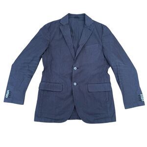 L.B.M 1911 Tailored Blazer Jacket 100% Cotton Size 50R Large Brown